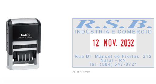 Date Retangular Stamps