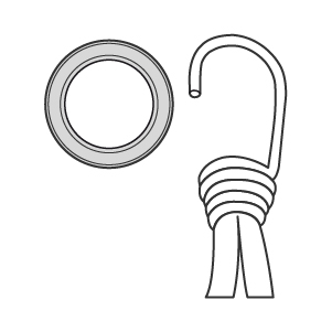 Ihós de alumínio com esticador branco