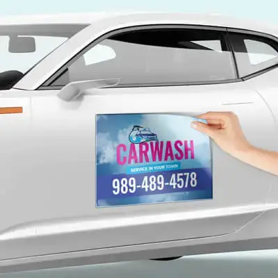 Car Decals showcasing vibrant designs for vehicle advertising.