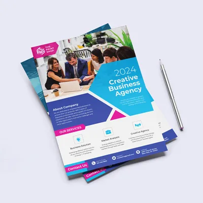 Eye-catching flyers designed to attract customers for various marketing initiatives