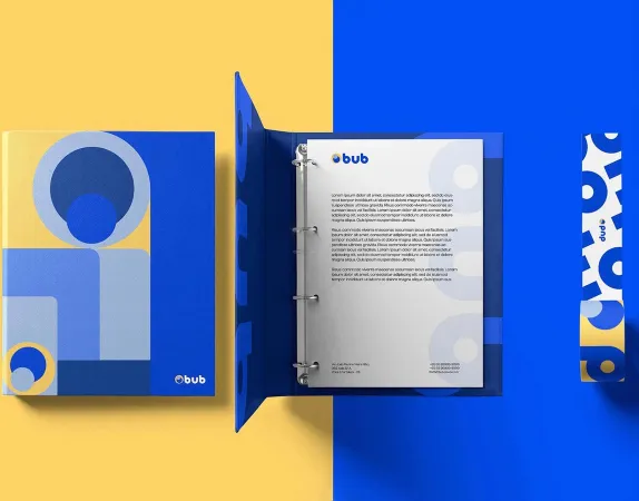 Letterheads displayed with elegant design and branding.