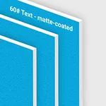 60# Tekst - Mat gecoat