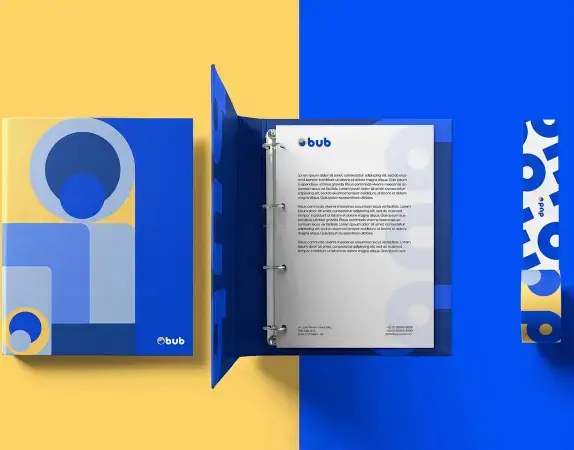 Letterheads displayed with elegant design and branding.