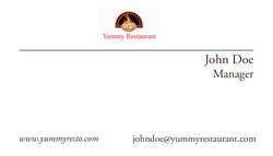 Restaurant Business Card Front