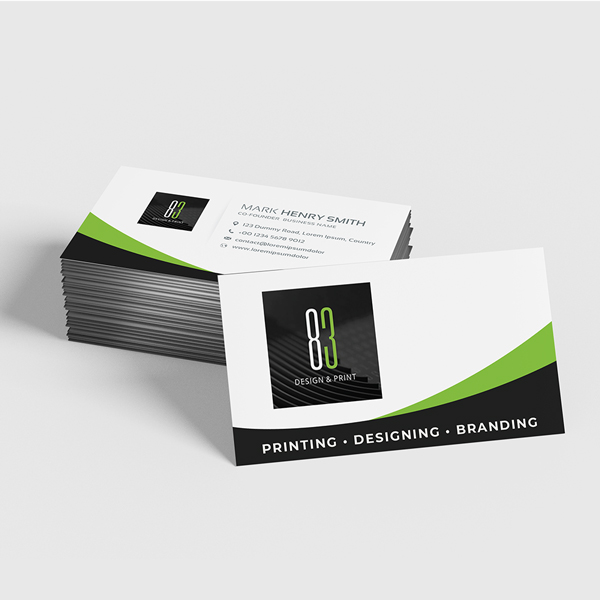 Business cards 13pt Linen Uncoated