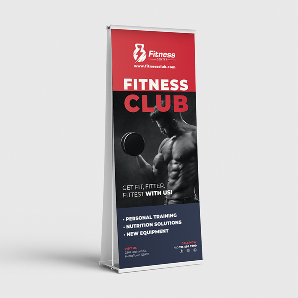 Double Sided Pull Up Banners 13 oz Matte Vinyl