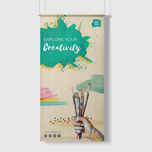 Premium Wide Pull Up Banners 13 oz Matte Vinyl